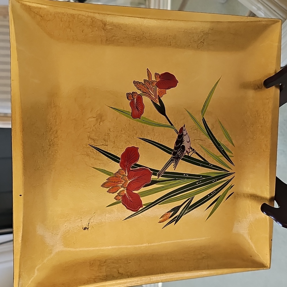 VTG Toyo Yamaji Japan Lacquer Ware Display Tray Platter